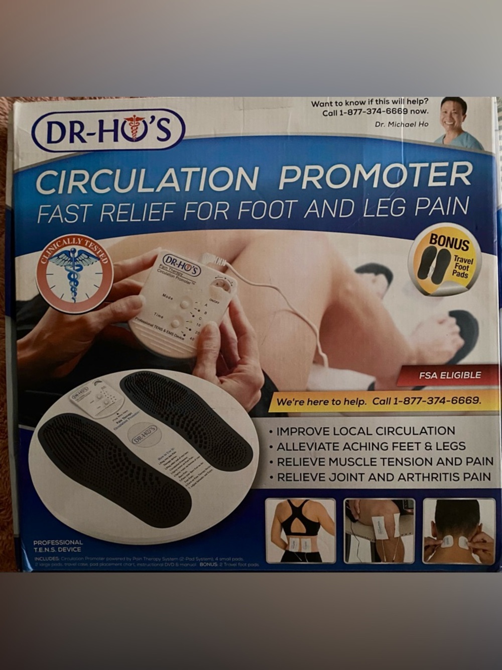 DR-HO'S Circulation Promoter Foot & Leg Relief Device.with bouns. Used